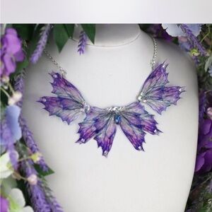 Elegant Purple Butterfly Necklace